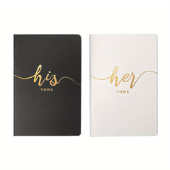 Wedding His And Her Vow Notebook Set Bride And Groom Booklet For Wedding
