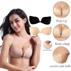 Invisible Strapless Push Up Bra Reusable Magic Sticky Adhesive Bra