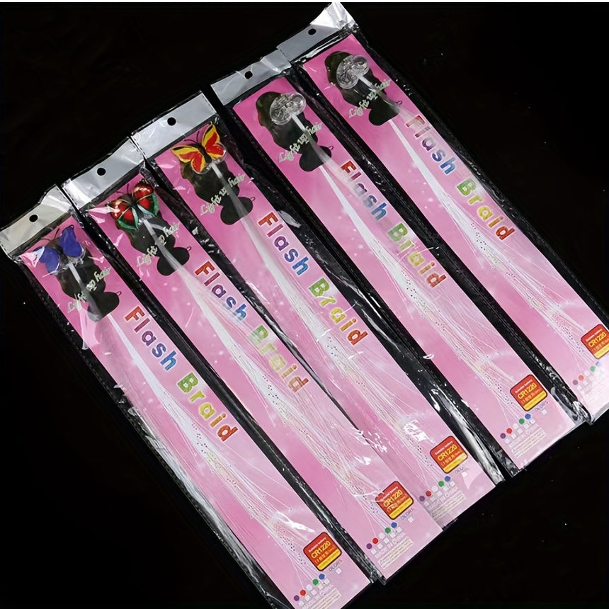 10pcs Colorful LED Luminous Braids for Festivals and Parties