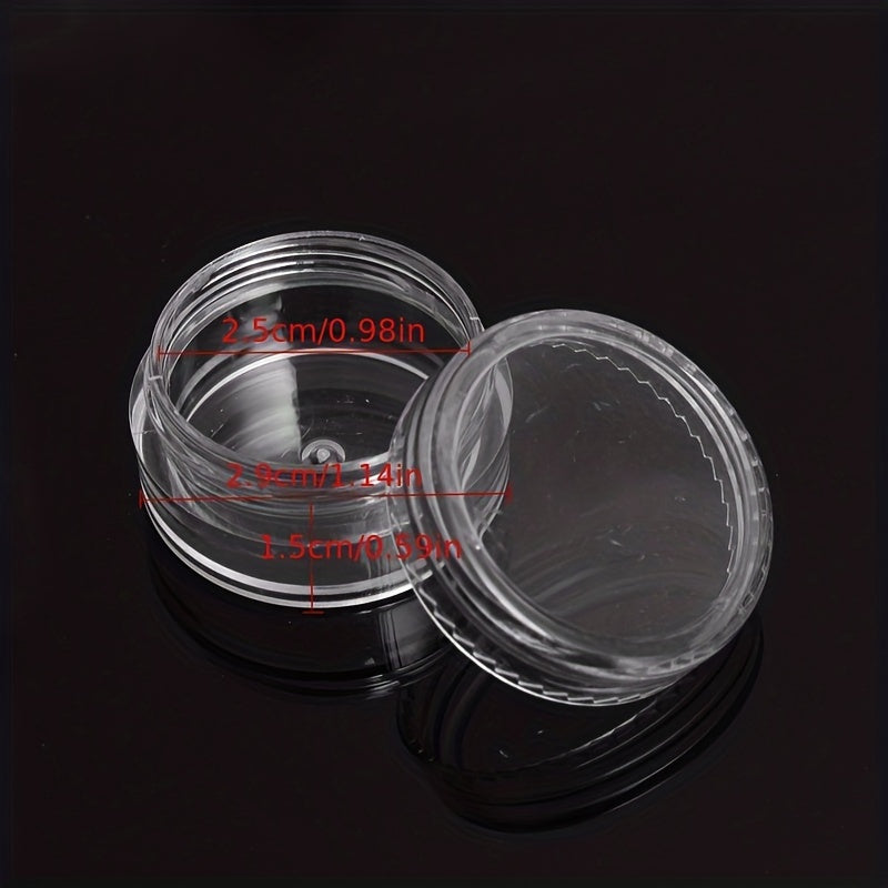 10pcs 2 5ML Clear Plastic Jewelry Bead Storage Box Small Round Container