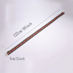 Jacquard Embroidery Adjustable Purse Strap Wide Nylon Belt