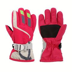 Kids Ski Gloves Waterproof Winter Warm Outdoor Cycling Gloves