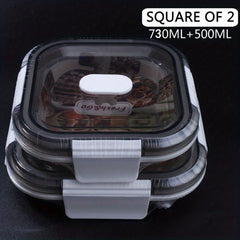 2 Collapsible Food Storage Containers w/ Lid & Air Vent Stackable