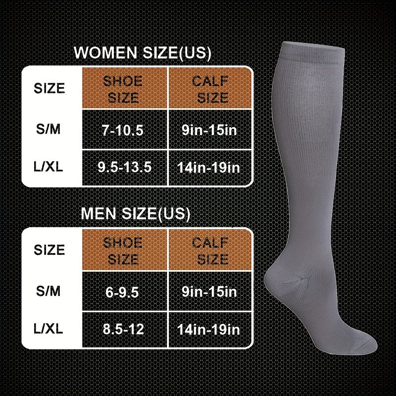 Girls Plain Knee High Socks Mid Tube Compression Pressure Socks for Kids
