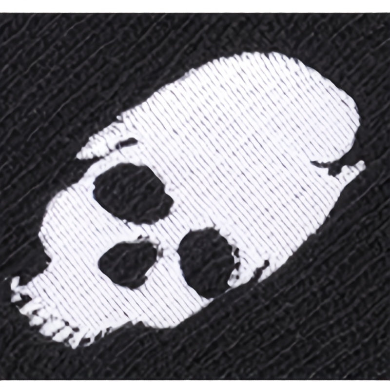 Skull Embroidered Knitted Hat for Men
