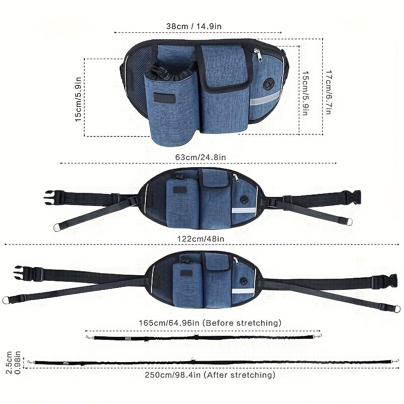 Sports Waist Bag Fanny Pack With Leash for Outdoor Activities