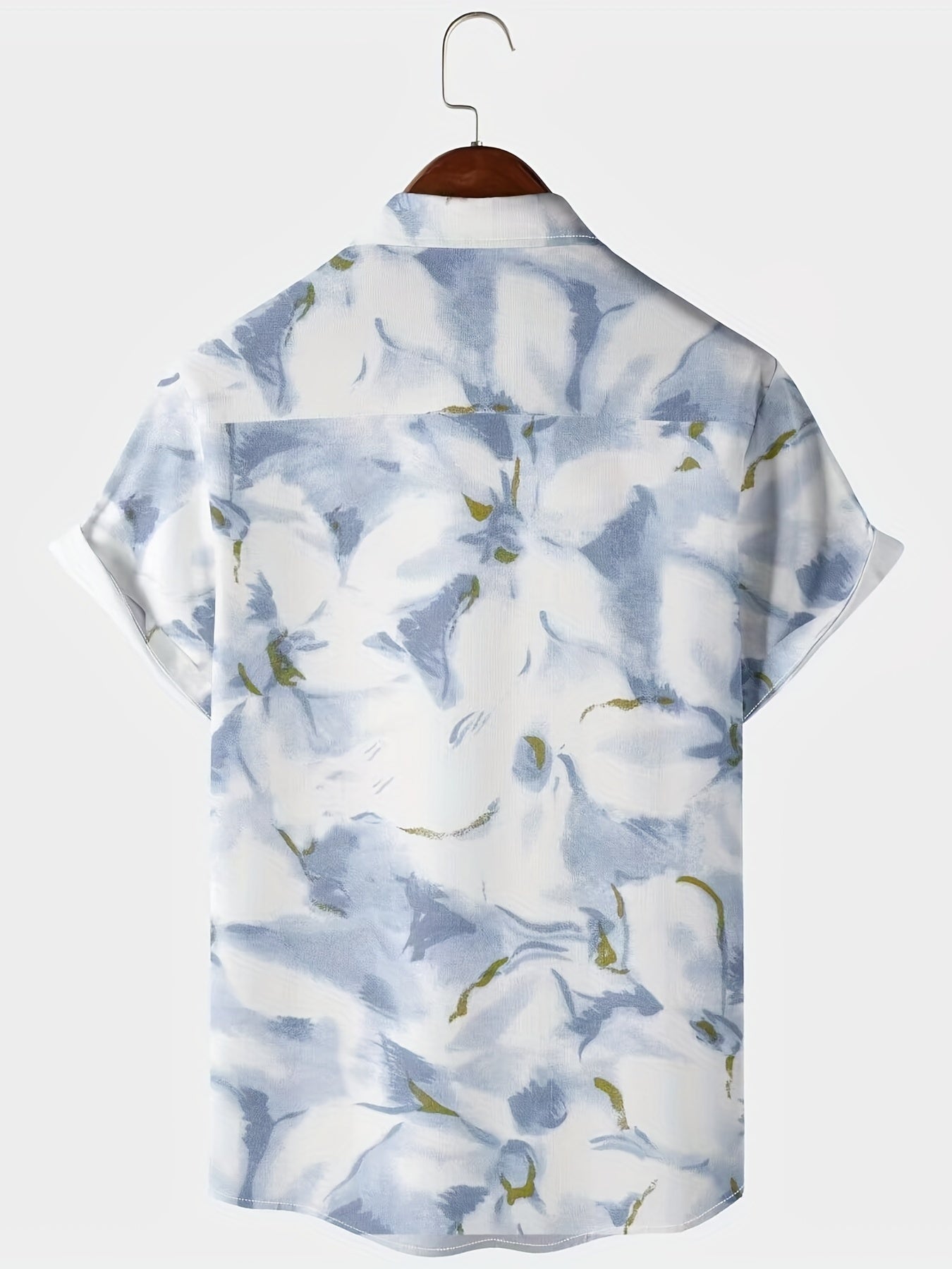Men's Hawaiian Shirt Abstract Print Regular Fit Short Sleeves for Summer Beach