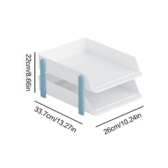 1pc File Rack Storage Box Office Storage Rack Stackable A4 Information Sorting