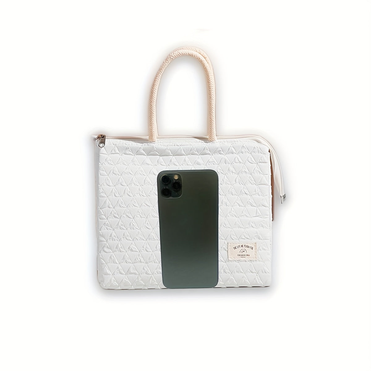 Quilted Insulated Lunch Bag Leakproof Handheld Box