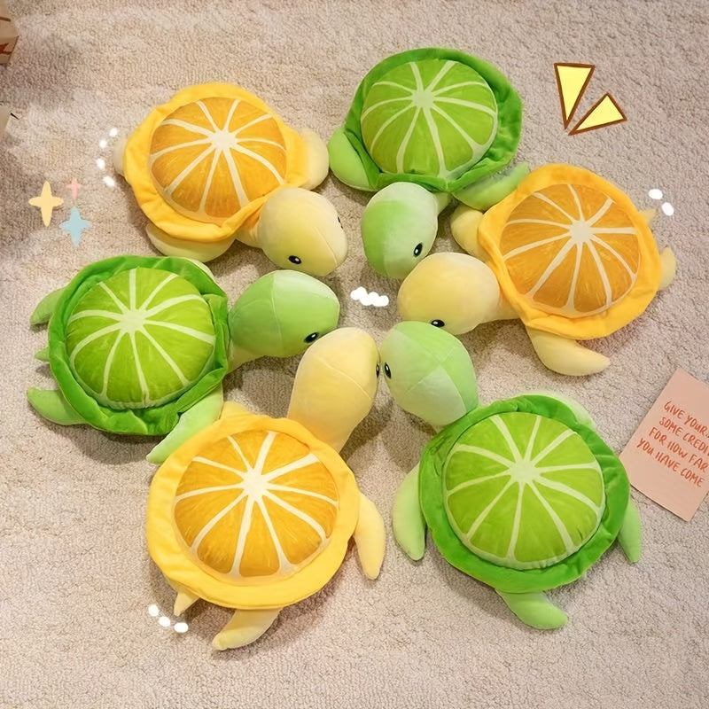 Lemon Turtle Plush Toy Soft Green Yellow Stuffed Animal Spots