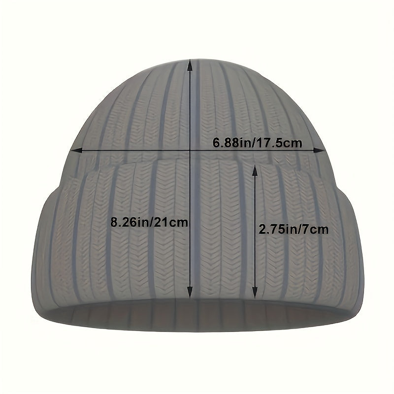 Y2K Knitted Beanie Lightning Jacquard Knit Hat Unisex Candy Hip Hop Skull Cap