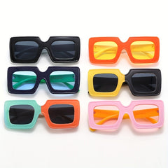 Kids Metal Hinge Square Sunglasses UV400