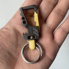 Outdoor Adventure Keychain with Bottle Opener & Car Key Pendant