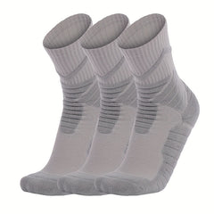 3 Pairs Thickened Non slip Basketball Crew Socks