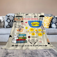 Soft Warm Flannel Blanket for Sofa Bed Living Room Outdoor Travel