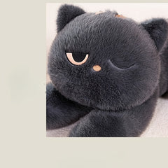 Soft Plush Cat Toy Doll Realistic Kitten with Yellow Eyes Mixed Colors 62 inch