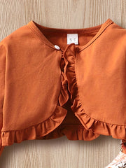 Boho Floral Tank Dress Short Cardigan Set for Fall