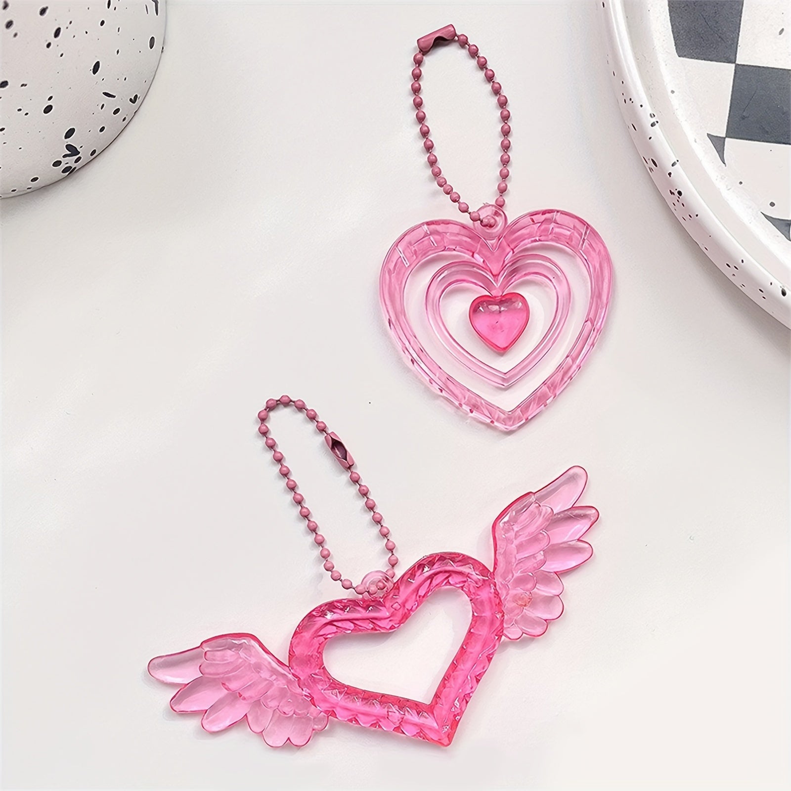 Heart shaped Keychain Pendant Bag Purse Ornament