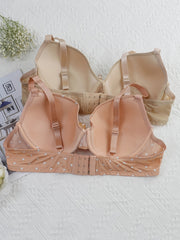 2 Pack Plus Size Casual Bras Set Women's Plus Bow Knot Underwire