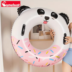 Panda Pink Inflatable Swimming Ring for Men Women