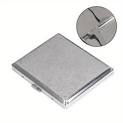 18 Pack Metal Cigarette Case Engraved Clip Anti Pressure Holder