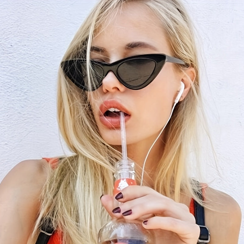 Cat Eye Sunglasses Vintage Triangle Shape UV Protection