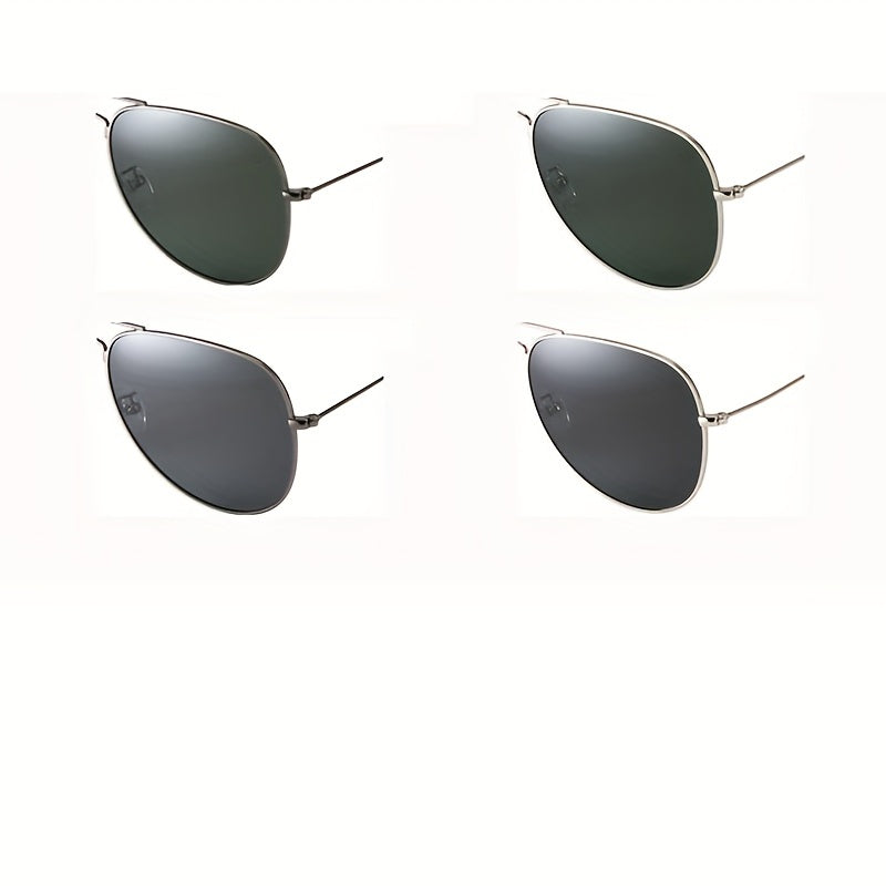 Classic Aviator Sunglasses Large Metal Frame Couple Style Polarized Glasses
