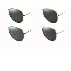 Classic Aviator Sunglasses Large Metal Frame Couple Style Polarized Glasses