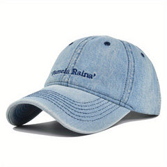 Embroidered Cowboy Hat Retro Curved Brim Cap