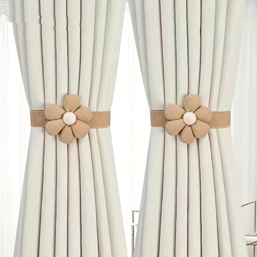 1pc Flower Curtain Tieback Without Punching