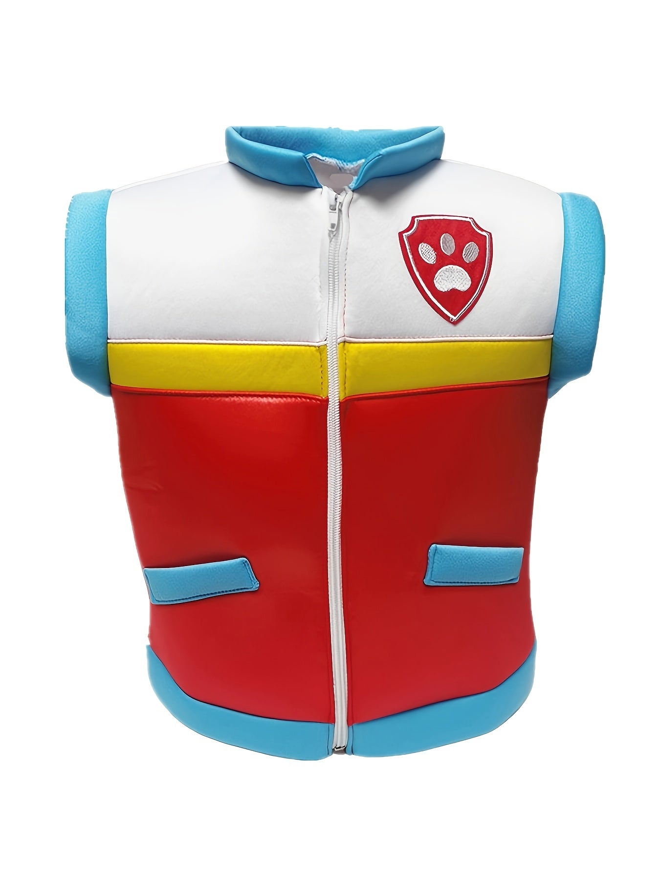 Boy's Dog Paw Embroidered Cosplay Costume Zip Up Vest