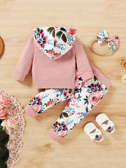 Flower Print Long Sleeve Baby Girl Set
