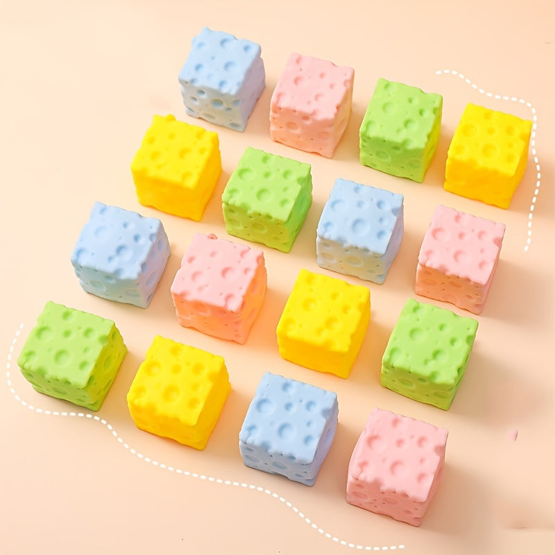 Cheese Decompression Toy Colorful Squeeze Relax Office Use