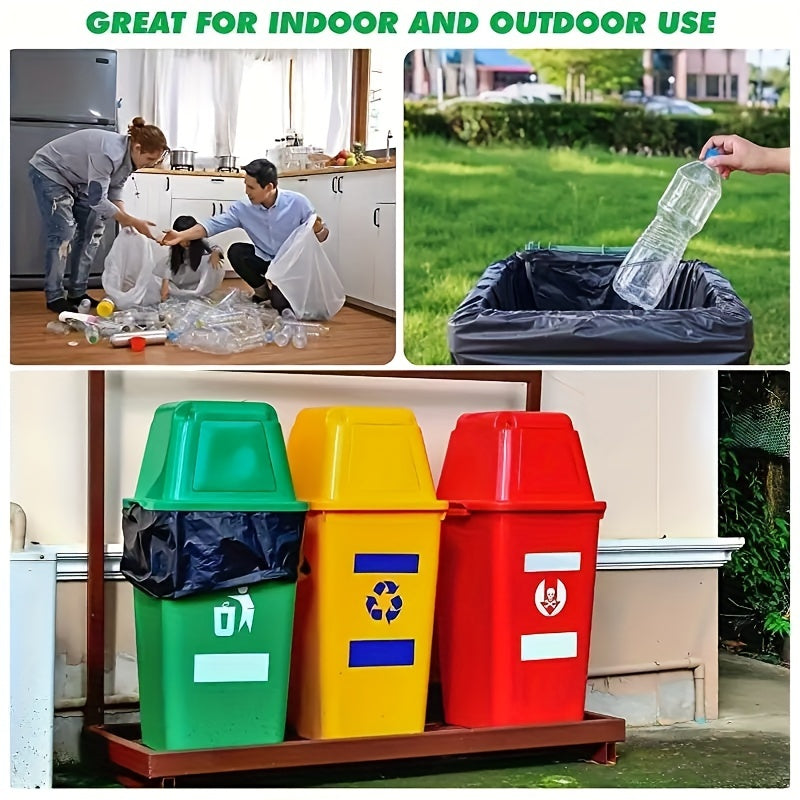 50pcs Heavy Duty Garbage Bags Contractor Bulk Plastic Bags