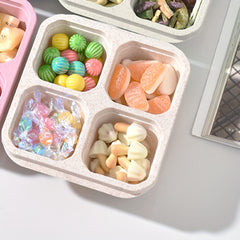 Non stick 4-grid Candies Box Bento Box Snack Nuts Candy Platter