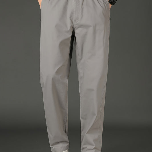 Men's Solid Slim Straight Casual Pants