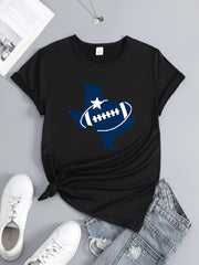 Women's Football Graphic Short Sleeve T-shirt