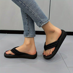 Outdoor Comfort Sandals Solid Round Toe Sport Slides