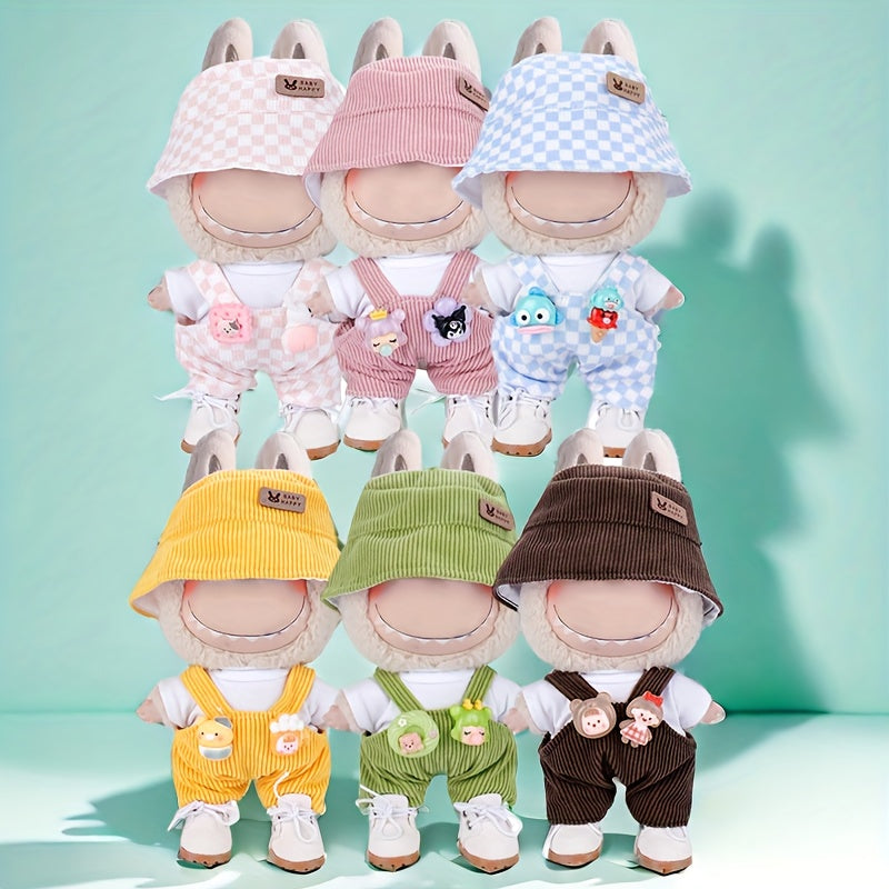 Doll Suspender Set with Hat, Coat, Pants