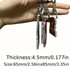 Cartoon Face Changing Keychain Acrylic Bag Pendant for Men