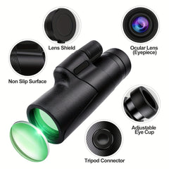 HD 12x50 Monocular Telescope for Outdoor Concerts and Wildlife