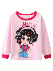 Girls' Printed Long Sleeve Homewear Set