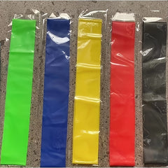 5pcs Yoga Elastic Stretching Belt With Storage Bag TPE Fitness Resistance Belt