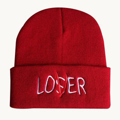 Men's Winter Knitted Embroidered Beanie Hat for Thermal Warmth