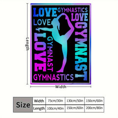 Gymnastics Sports Throw Blanket Soft Lightweight Flannel Warm Blanket