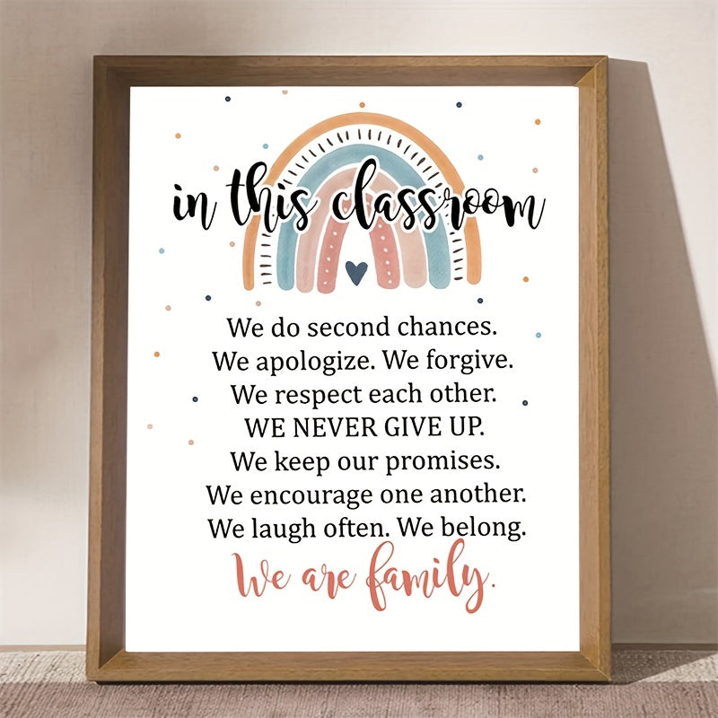 Rainbow Boho Decor Motivational Bulletin Board & Printable 8x10
