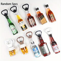 Magnetic Beer Bottle Opener PVC Beer Bottle Refrigerator Decoration