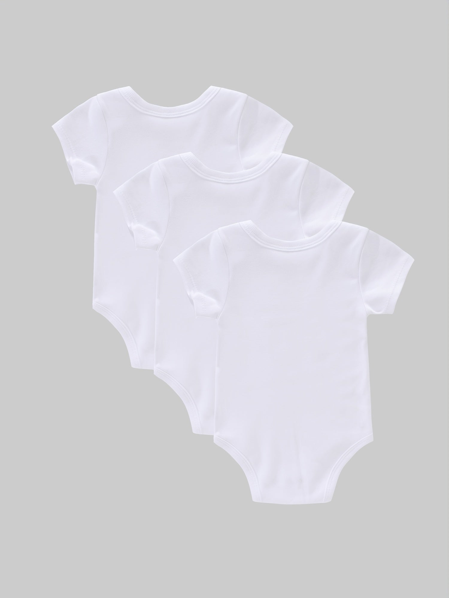 3pcs Newborn Short Sleeve Romper Cotton Bodysuit for Baby Boys Girls
