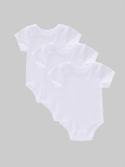 3pcs Newborn Short Sleeve Romper Cotton Bodysuit for Baby Boys Girls
