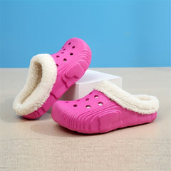Boys Fleece House Shoes Non Slip Soft Bottom Winter Walking Shoes